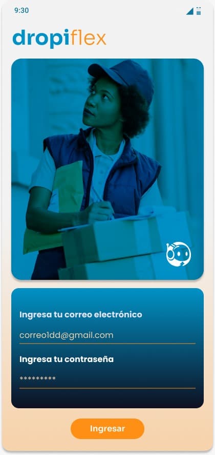 Delivery Fleet App project interface