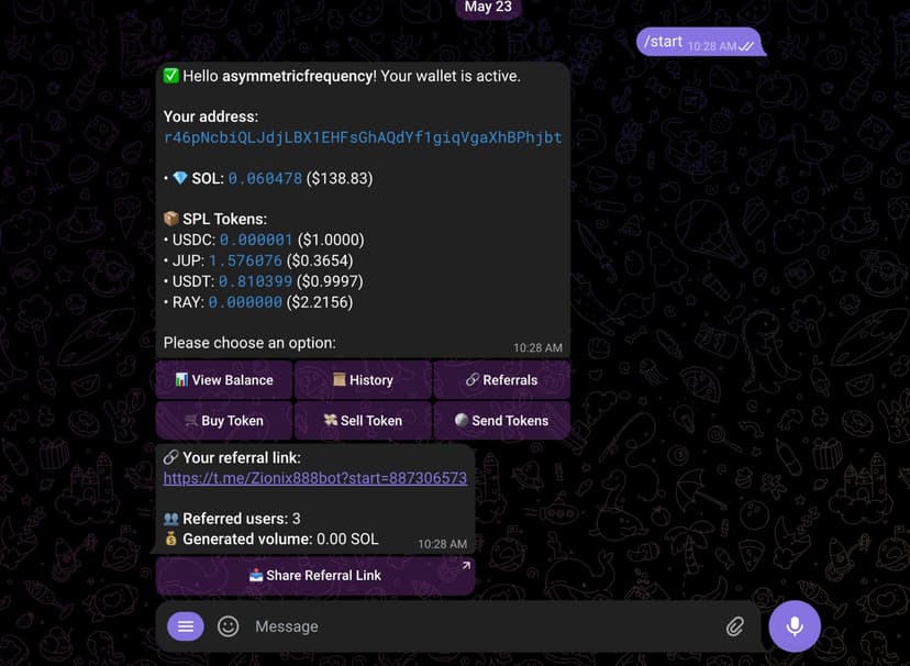 Telegram Trading Bot