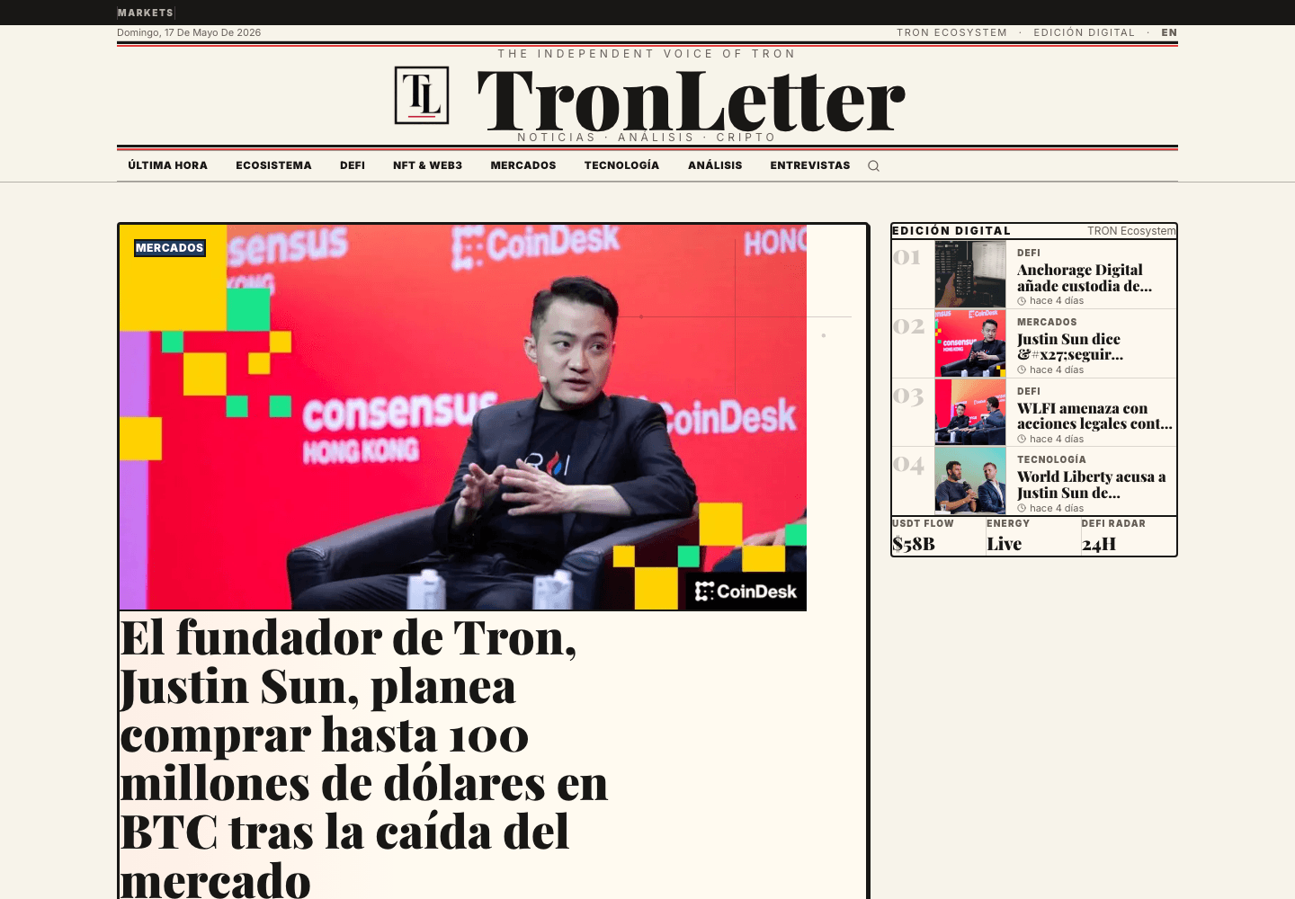Tron Letter — Web3 communication hub